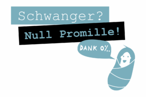 Schwanger? Null Promille! Logo auf weißem Hintergrund