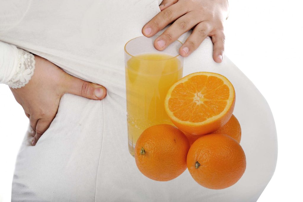 Orangen- und Saft im Bauch einer Schwangeren - Fruchtsaft in der Schwangerschaft, Alkohol im Orangensaft?