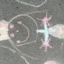 Straßenmalerei zur Unicef-Aktion am Weltkindertag