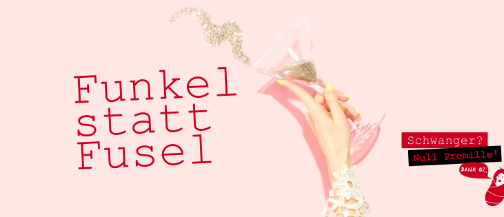 Funkel statt Fusel! Sektglas mit Glitzerfunkel