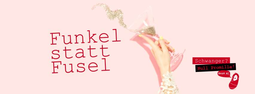 Funkel statt Fusel! Sektglas mit Glitzerfunkel